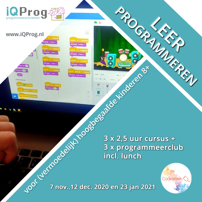 Programmeercursus 2020 Programmeercursus voor (vermoedelijk) hoogbegaafde kinderen